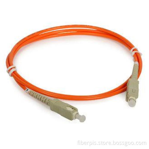 SC UPC Orange Aqua Fiber Optic Patch Cord Test , LAN Patch